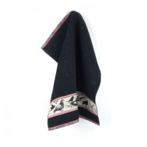 Handdoek - Vogels - Zwart